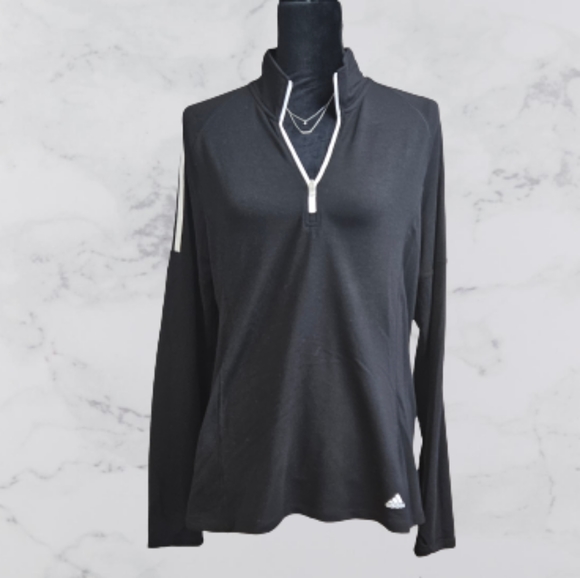 adidas Tops - Women's Adidas Golf large black and white ¼ zip